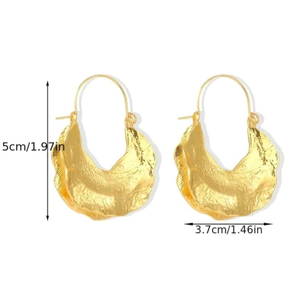"The Golden Night" Heavy Alloy Drop Earrings - Picture 3 of 4